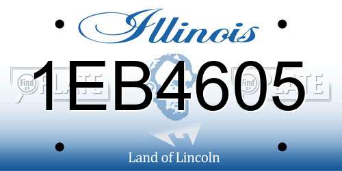1EB4605 Illinois License Plate