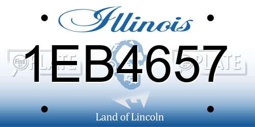 1EB4657 Illinois License Plate