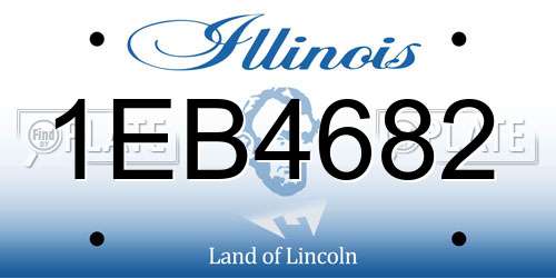 1EB4682 Illinois License Plate
