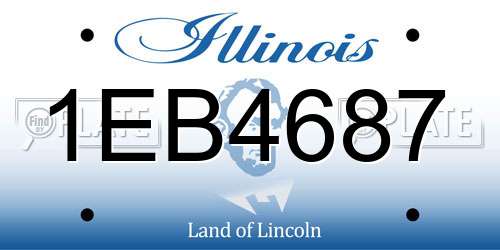 1EB4687 Illinois License Plate