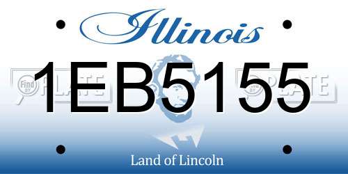 1EB5155 Illinois License Plate