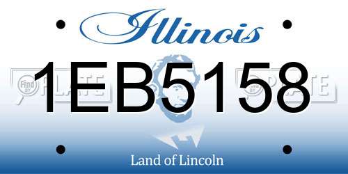 1EB5158 Illinois License Plate