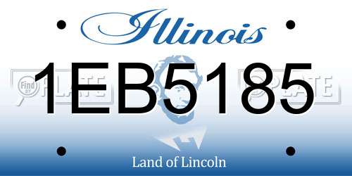 1EB5185 Illinois License Plate