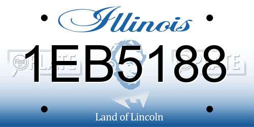 1EB5188 Illinois License Plate