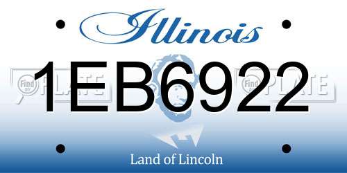 1EB6922 Illinois License Plate