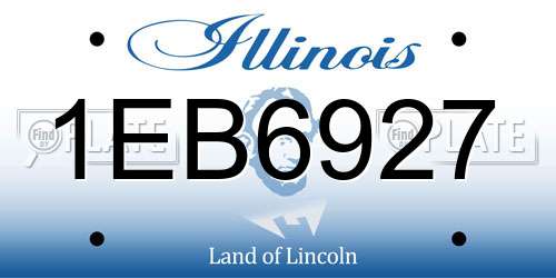 1EB6927 Illinois License Plate
