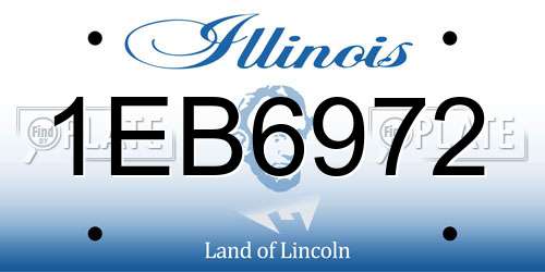 1EB6972 Illinois License Plate