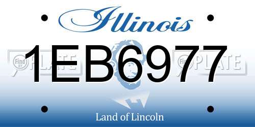 1EB6977 Illinois License Plate