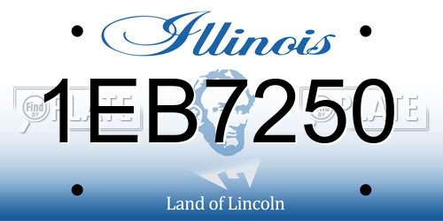 1EB7250 Illinois License Plate