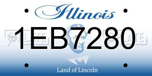 1EB7280 Illinois License Plate
