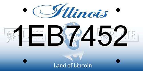 1EB7452 Illinois License Plate