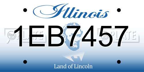 1EB7457 Illinois License Plate