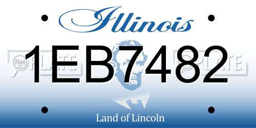 1EB7482 Illinois License Plate