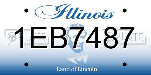 1EB7487 Illinois License Plate