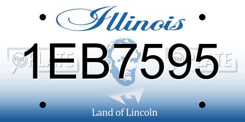 1EB7595 Illinois License Plate