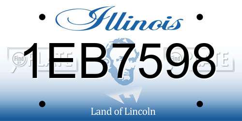 1EB7598 Illinois License Plate