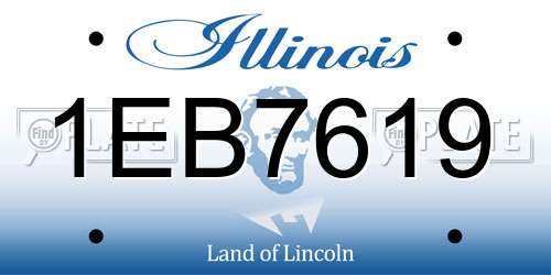 1EB7619 Illinois License Plate