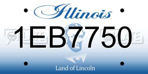 1EB7750 Illinois License Plate
