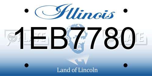 1EB7780 Illinois License Plate