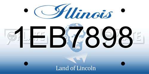 1EB7898 Illinois License Plate