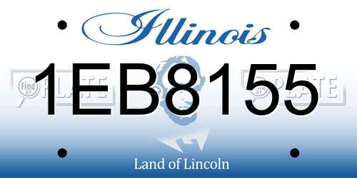 1EB8155 Illinois License Plate