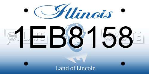 1EB8158 Illinois License Plate