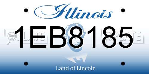 1EB8185 Illinois License Plate