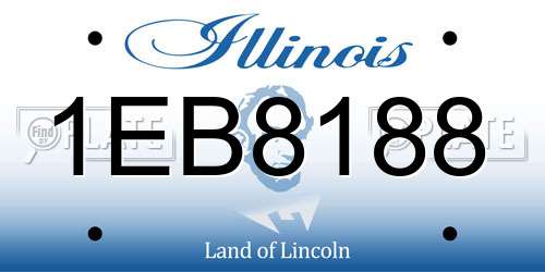 1EB8188 Illinois License Plate