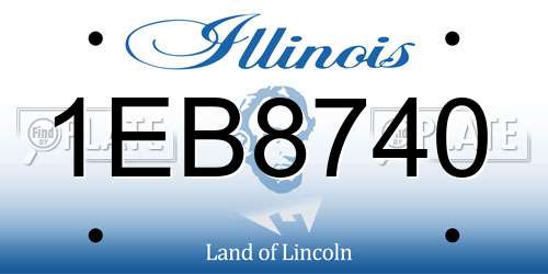 1EB8740 Illinois License Plate