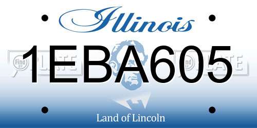 1EBA605 Illinois License Plate