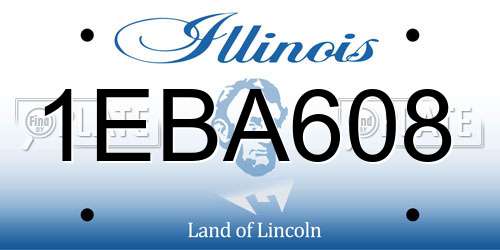1EBA608 Illinois License Plate