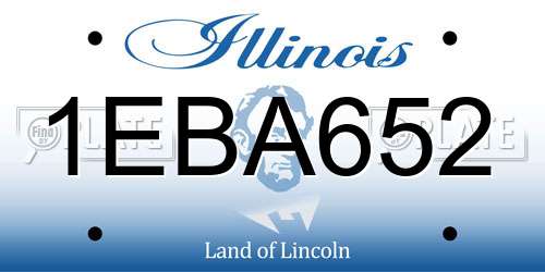1EBA652 Illinois License Plate