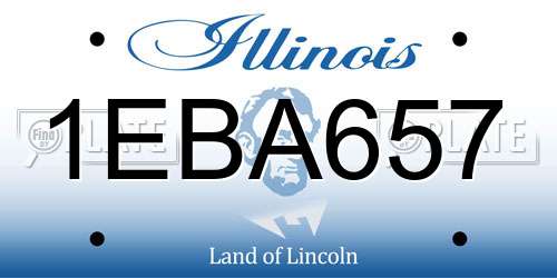 1EBA657 Illinois License Plate