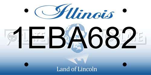 1EBA682 Illinois License Plate