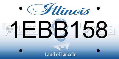 1EBB158 Illinois License Plate
