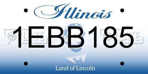 1EBB185 Illinois License Plate