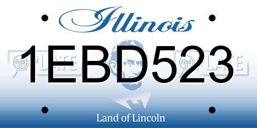 1EBD523 Illinois License Plate