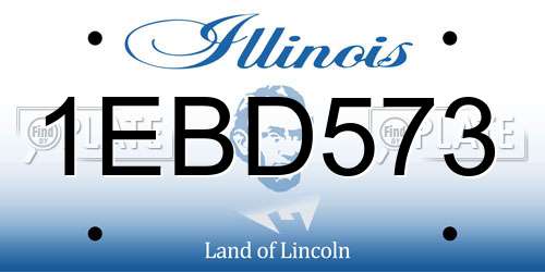 1EBD573 Illinois License Plate