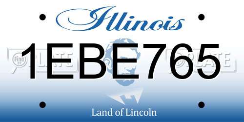 1EBE765 Illinois License Plate