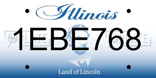 1EBE768 Illinois License Plate