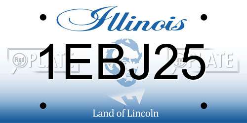 1EBJ25 Illinois License Plate