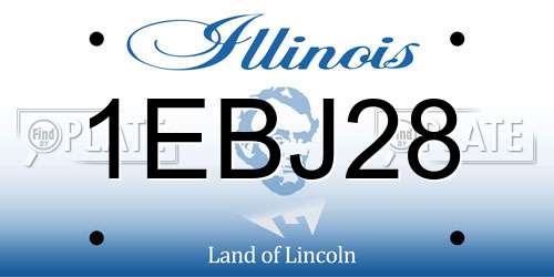 1EBJ28 Illinois License Plate
