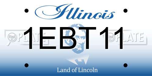 1EBT11 Illinois License Plate