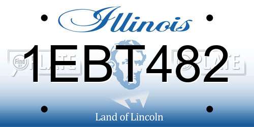 1EBT482 Illinois License Plate