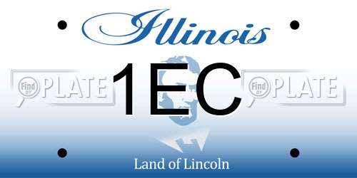 1EC Illinois License Plate