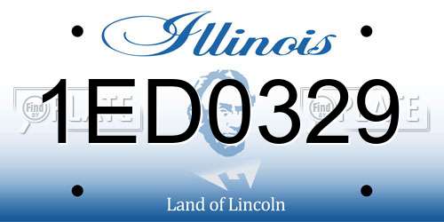 1ED0329 Illinois License Plate
