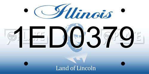 1ED0379 Illinois License Plate