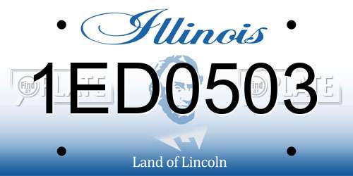 1ED0503 Illinois License Plate