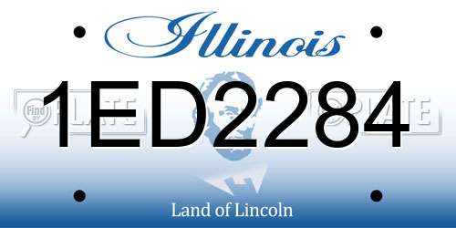 1ED2284 Illinois License Plate