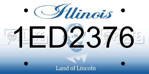 1ED2376 Illinois License Plate